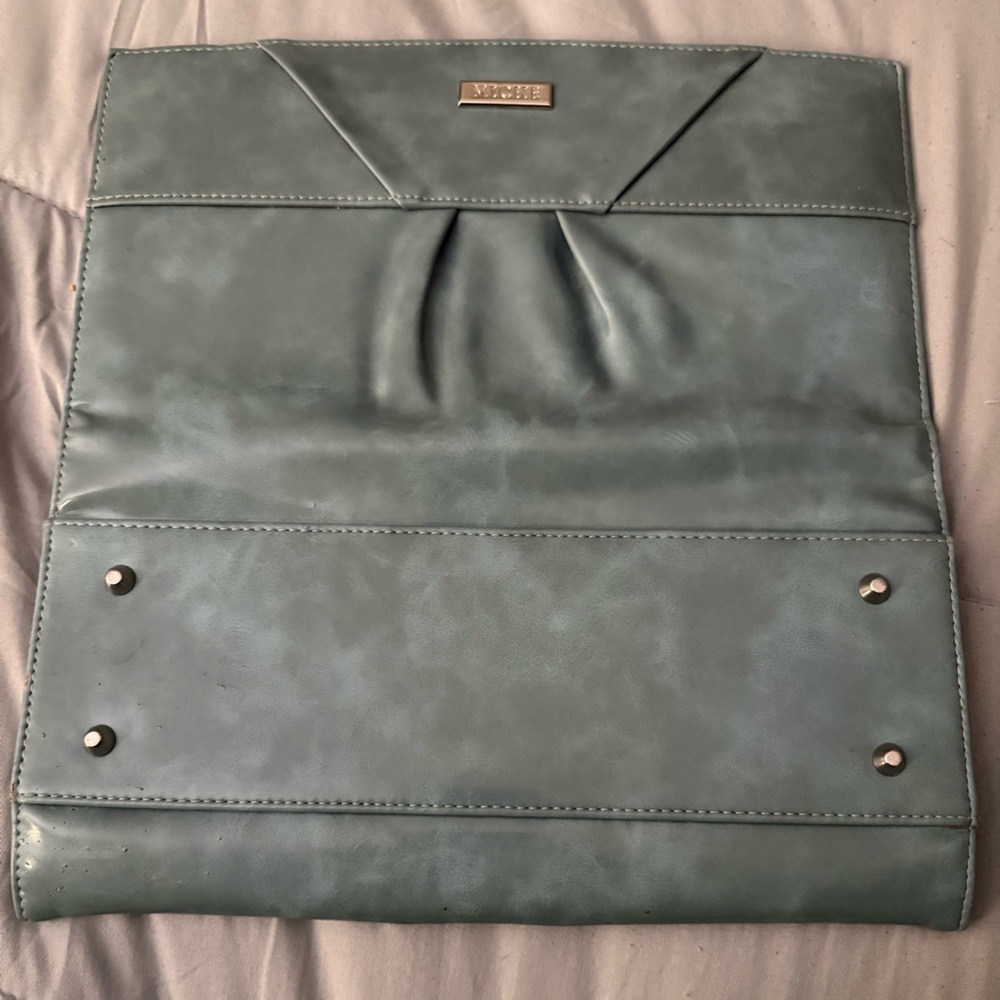 Blue Faux Leather soft Miche shell for Classic size bag.
